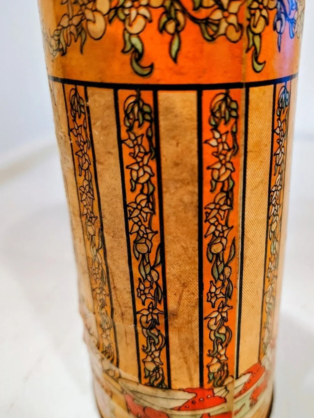 Vintage 1910-1920 Orange Blossom Talcum Powder Oval FULL Tin